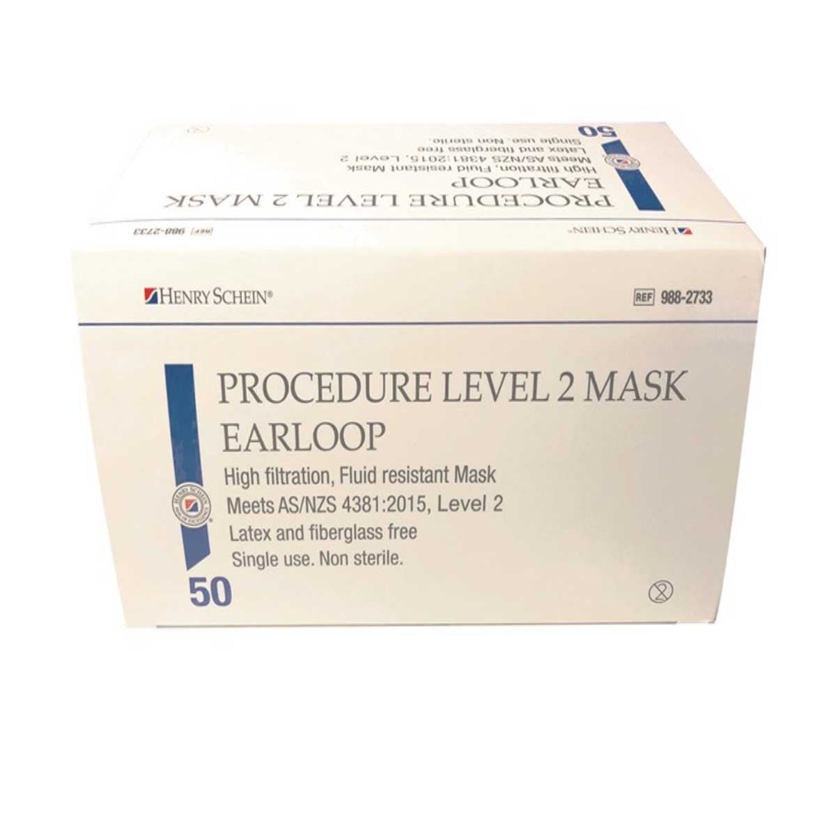 Facemasks Procedure Level 2 - Carton of 10 boxes of 50 masks